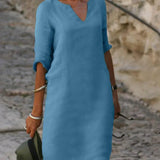 Lola - Lässiges V-Ausschnitt-Kleid