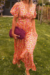 Lyra | Florale Eleganz Maxi-Kleid