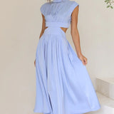 Quincy | Midi-Kleid mit Cut-Out und Taschen