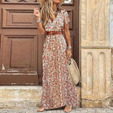 Liora | Maxi Ibiza Kleid im Hippie-Stil + GRATIS Gürtel