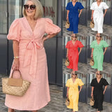 Natasha - Elegantes V-Ausschnitt Kleid