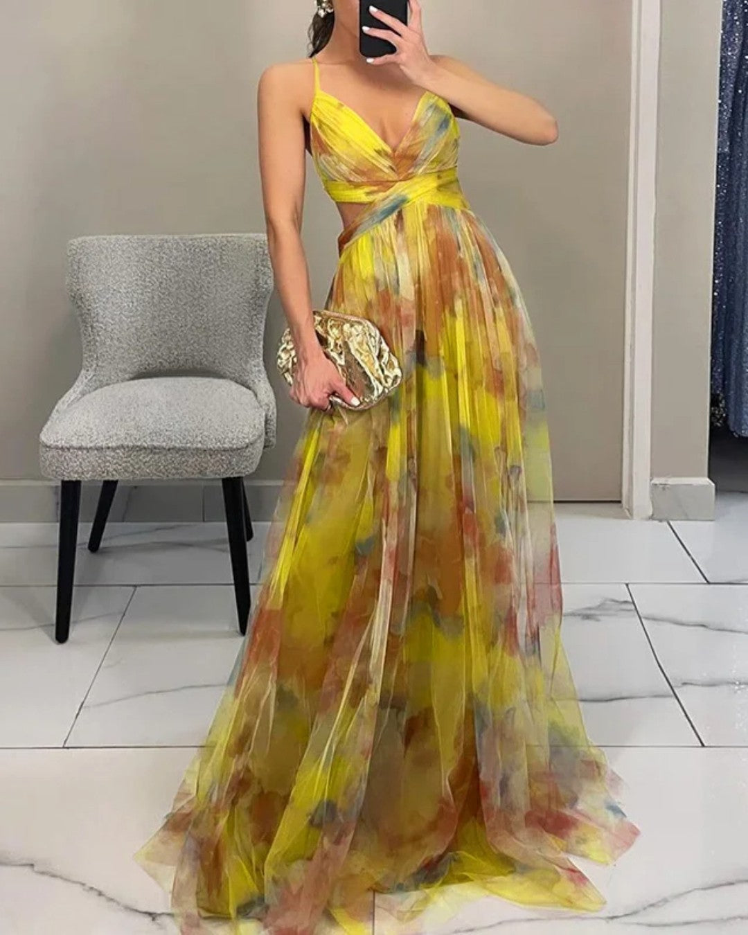 Giselle - Fesselndes Floral-Maxikleid