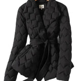 Assunta - Elegante Daunenjacke Mit Gürtel