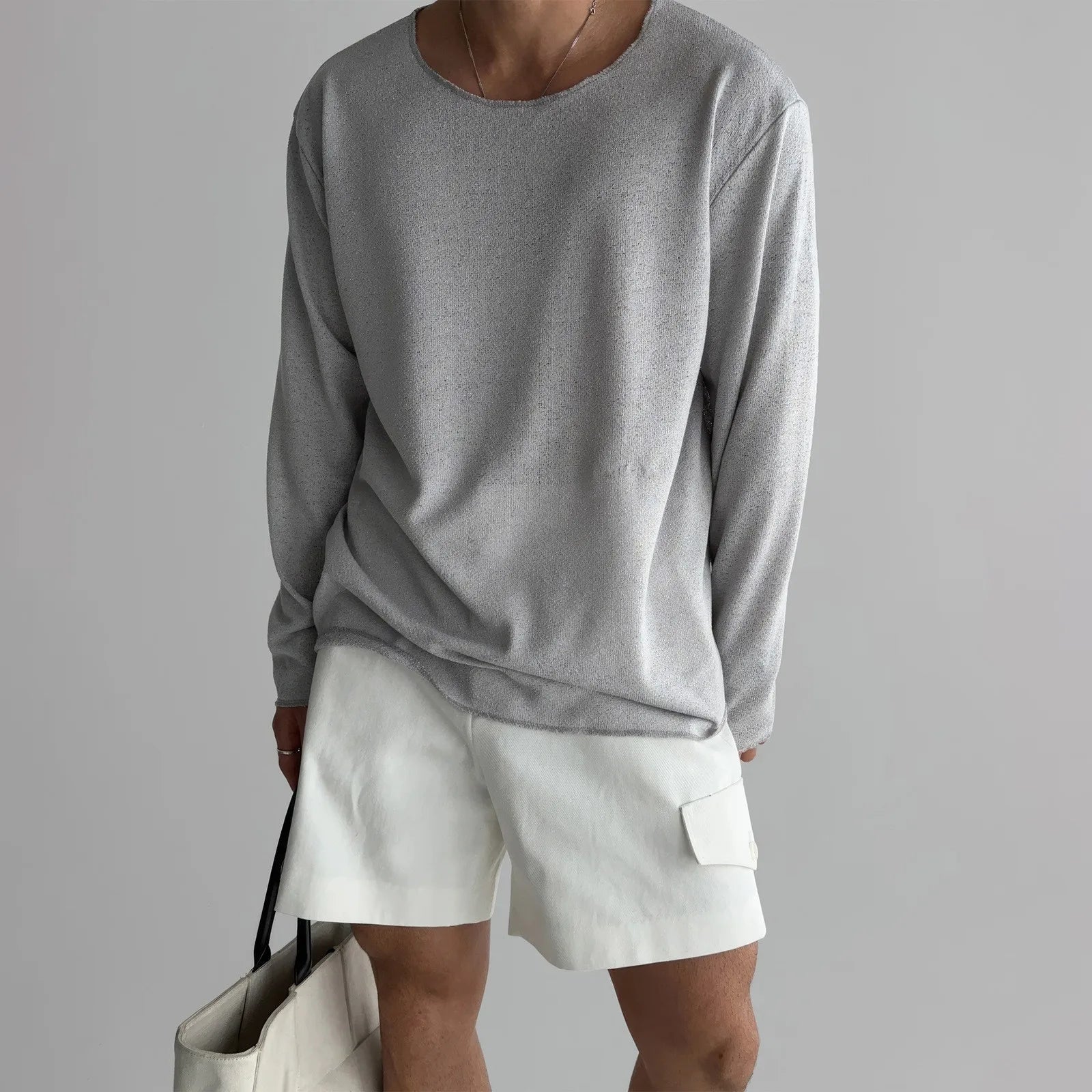 CloudComfort™ - Hohles Strick-T-Shirt