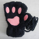 Kitty | Fingerlose Handschuhe mit Pfotenabdruck