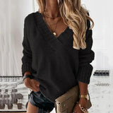 Jane - Gemütlicher V-Ausschnitt Pullover