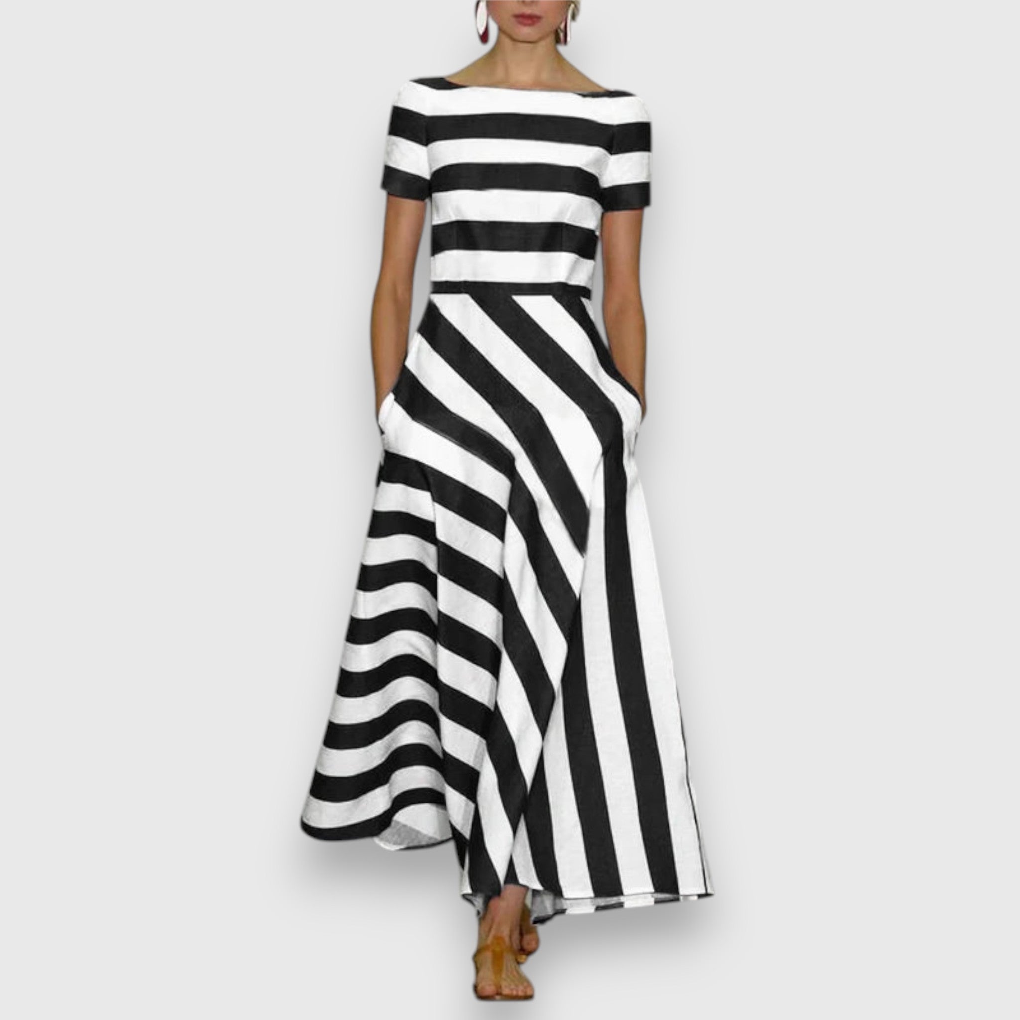 Lorie™ – Elegantes Gestreiftes Kleid