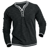 Denis™ - Bequemes V-Ausschnitt Langarmshirt
