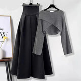 TANJA - Französisches Strick-Pullover & Rock Set