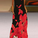 Aurelia™ A-Linienkleid mit floralem Schmetterlingsdesign