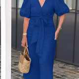 Natasha - Elegantes V-Ausschnitt Kleid