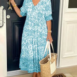 ARIA™ - Elegantes Blumenkleid mit V-Ausschnitt