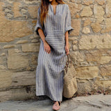 Yvonne - Gestreiftes Maxikleid