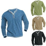 Denis™ - Bequemes V-Ausschnitt Langarmshirt