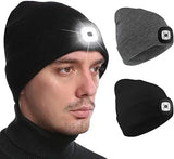 Warme LED-Beanie-Mütze mit Licht