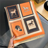 Damen warmer Schal mit Fransen
