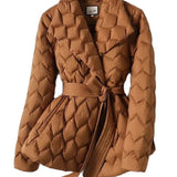 Assunta - Elegante Daunenjacke Mit Gürtel
