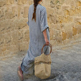 Yvonne - Gestreiftes Maxikleid