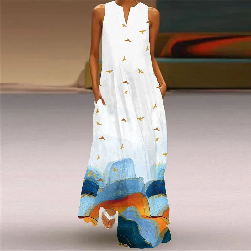 Aurelia™ A-Linienkleid mit floralem Schmetterlingsdesign