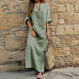 Yvonne - Gestreiftes Maxikleid