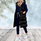 Damen lange Weste mit Taschen