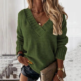 Jane - Gemütlicher V-Ausschnitt Pullover