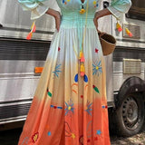Demeter | Maxikleid in Dusk Bloom