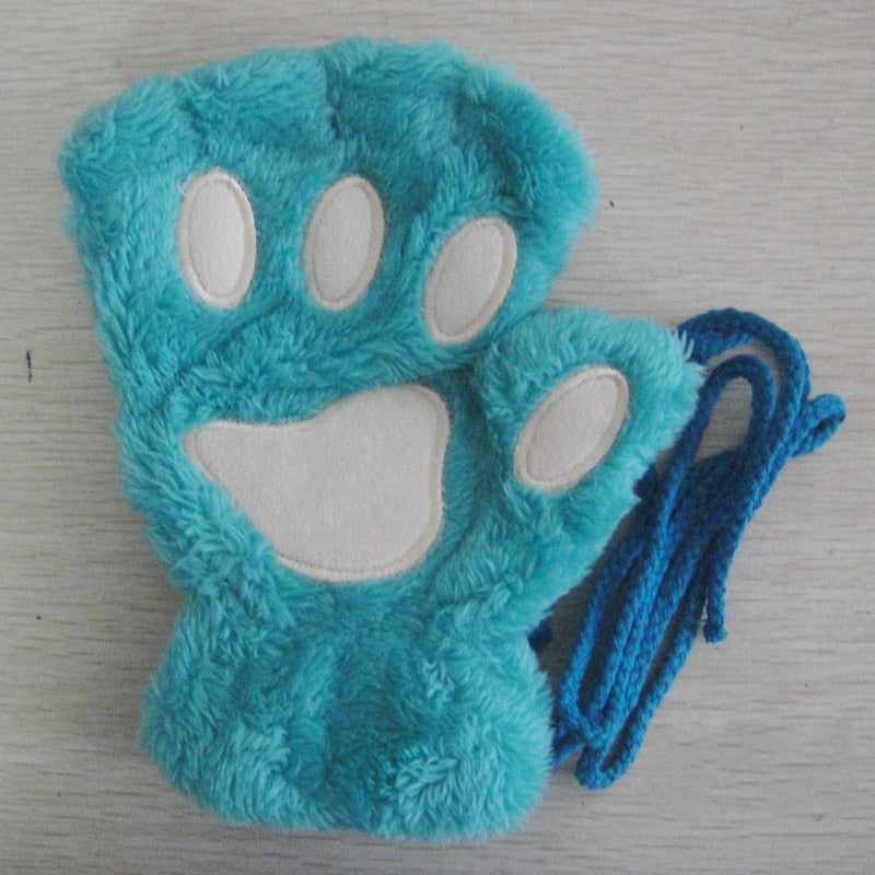 Kitty | Fingerlose Handschuhe mit Pfotenabdruck