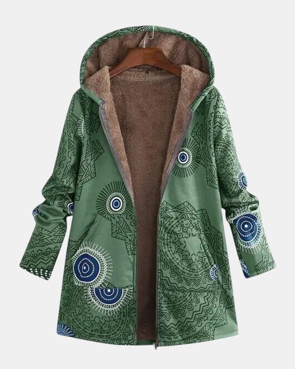 Midnight – Sherpa-Jacke mit Tribal-Muster