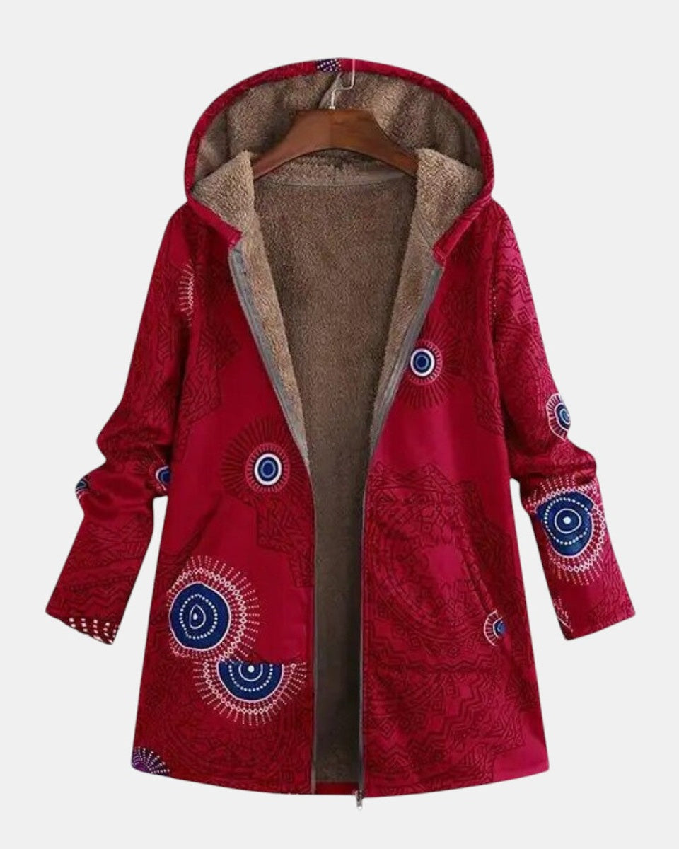 Midnight – Sherpa-Jacke mit Tribal-Muster