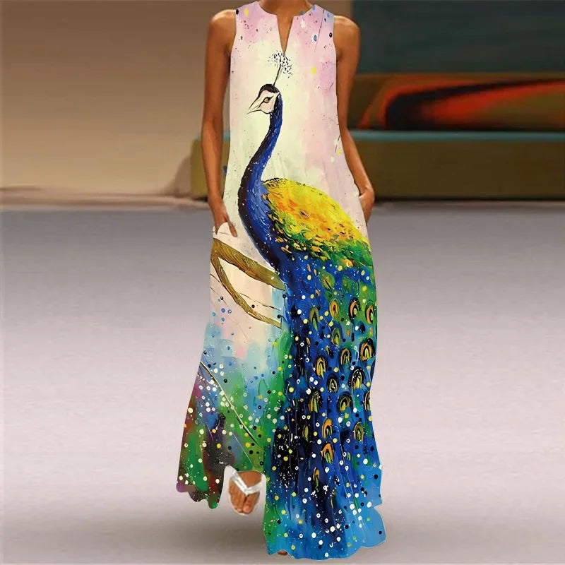 Aurelia™ A-Linienkleid mit floralem Schmetterlingsdesign