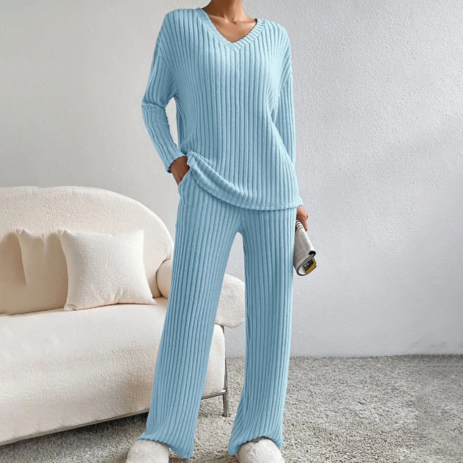 Grace - Damen Freizeitanzüge Mit Hoher Taille Und Langen Hosen
