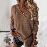 Jane - Gemütlicher V-Ausschnitt Pullover
