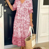 ARIA™ - Elegantes Blumenkleid mit V-Ausschnitt
