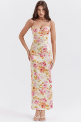 Selene - Charmantes Blumenkleid mit Spaghettiträgern