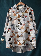 Marie | Bluse mit Chihuahua-Motiv