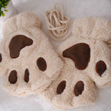 Kitty | Fingerlose Handschuhe mit Pfotenabdruck