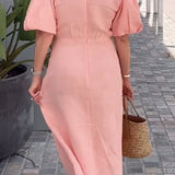Natasha - Elegantes V-Ausschnitt Kleid
