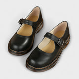 Damen Vintage Mary Jane Schuhe – Klassische Schuhe mit Riemen und Komfortsohle
