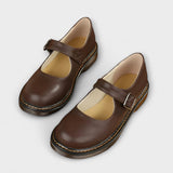 Damen Vintage Mary Jane Schuhe – Klassische Schuhe mit Riemen und Komfortsohle