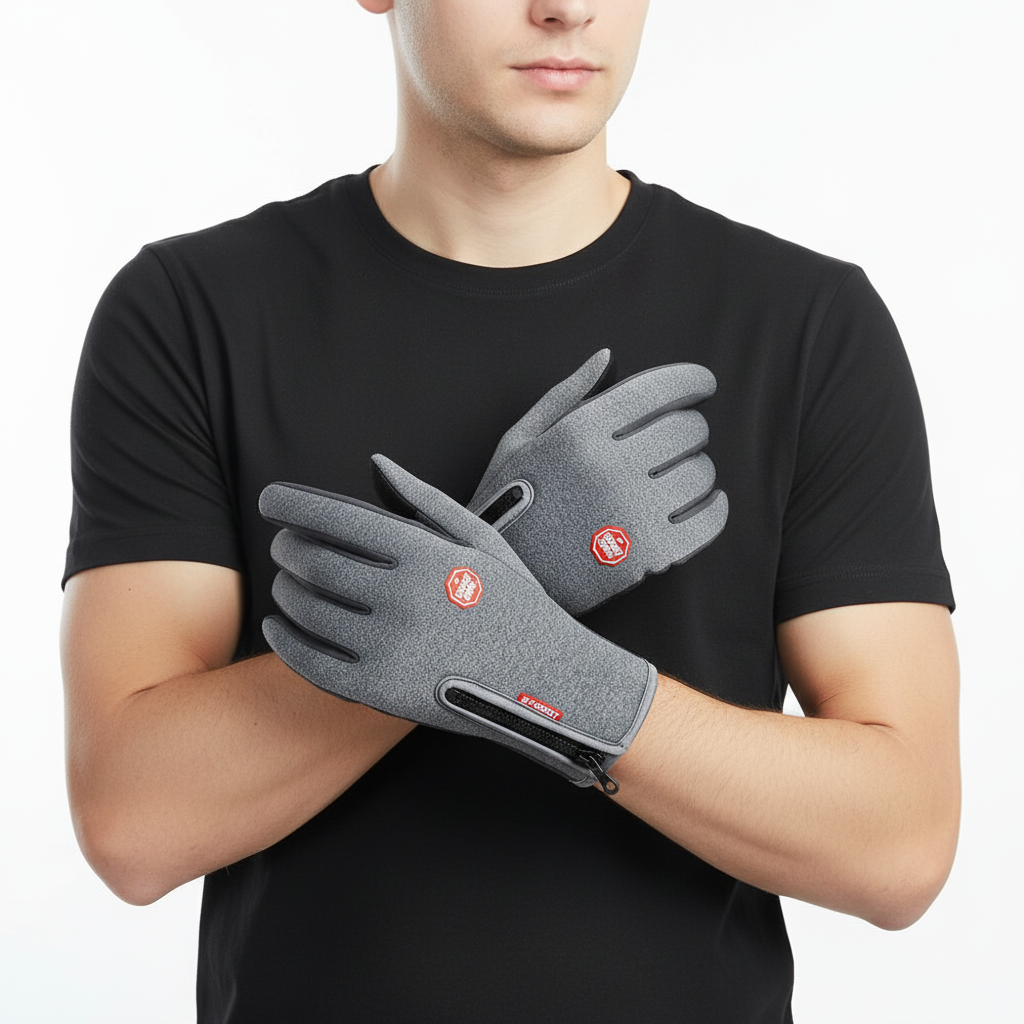 Spritzwasserfeste Handschuhe mit Touchscreen und rutschfester Handfläche