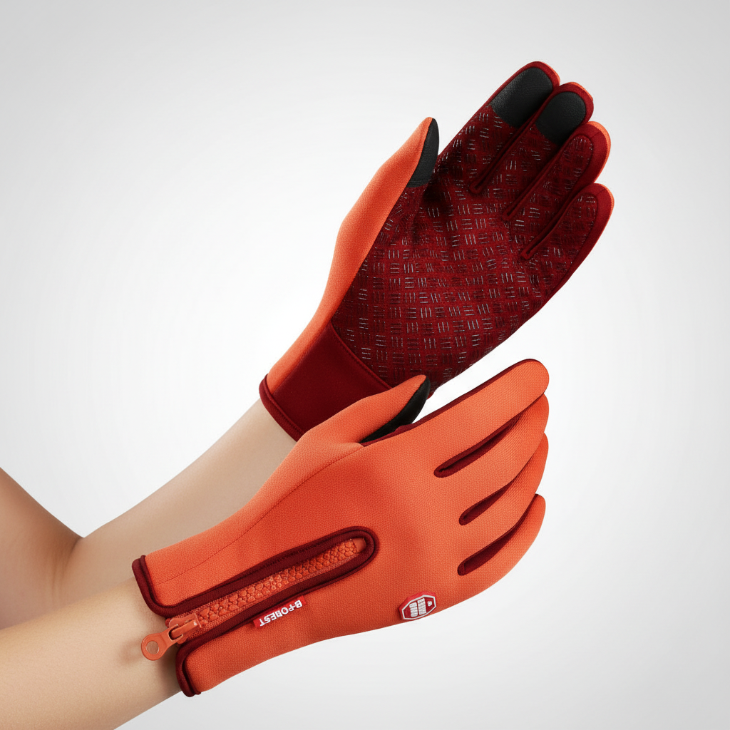 Spritzwasserfeste Handschuhe mit Touchscreen und rutschfester Handfläche