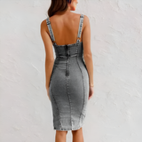 Aurélie | Elegantes Jeanskleid