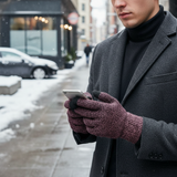 Thermische gestrickte Handschuhe mit Touchscreen und rutschfester Fläche