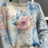Roos - Spitzen gestrickter Rollkragenpullover