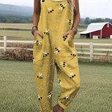Carole™ - Damen Sommerverspielte Gedruckte Latzhose