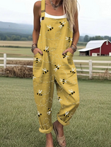 Carole™ - Damen Sommerverspielte Gedruckte Latzhose