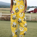Carole™ - Damen Sommerverspielte Gedruckte Latzhose