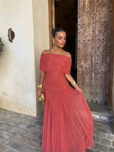 Toledo | Damen Off-Shoulder Maxikleid
