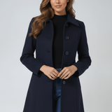 Helena | Damen Wintermantel mit Ein-Knopf-Verschluss